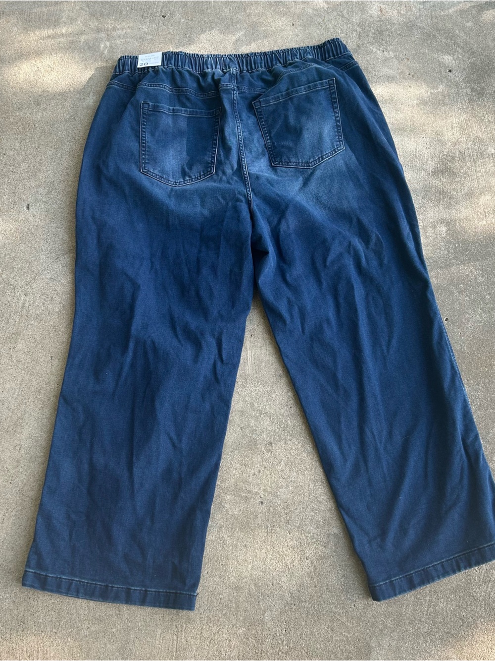 NWT Lane Bryant High Rise Straight Pull On Jeans Pants Size 20 NEW Dark Blue - Picture 3 of 7